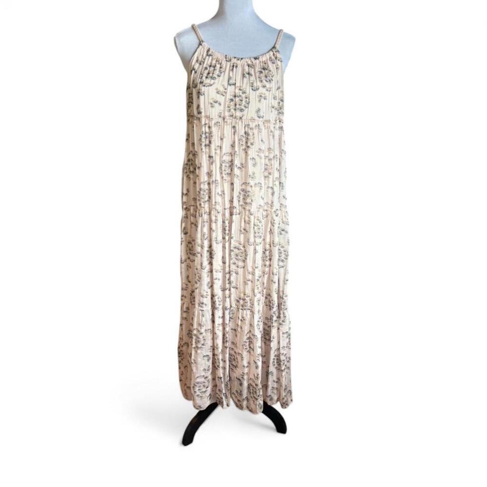 Elena Baldi Made in Italy animal print maxi dress flowy silk mix Size Medium